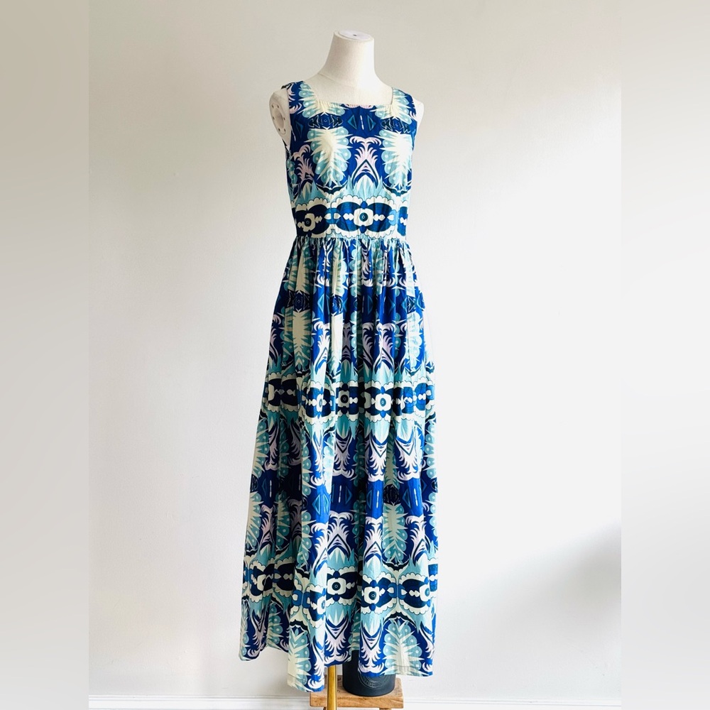 Emporio Sirenuse Le Sirenuse midi dress resortwear in blue print